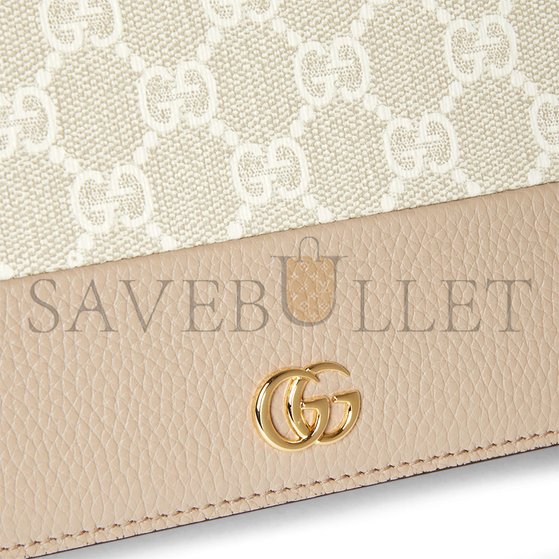 GUCCI GG MARMONT BI-COLOR WALLET ON CHAIN 497985 (20*12.5*4cm) 